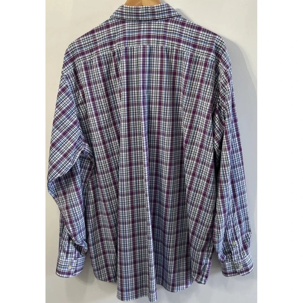 Mens Ralph Lauren Big & Tall Performance L/S Button Down Shirt Sz 2XB Nylon Blen